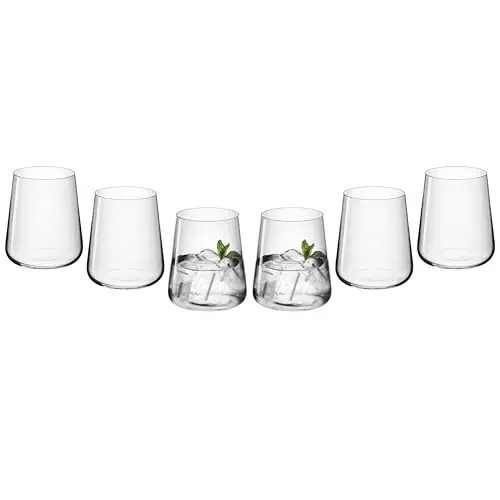 Gerlach 1760 Gläser Set, 6 Stück, 430 ml, Modernes Trinkgläser-Set für Wasser, Cocktails und Saft
