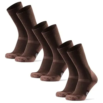 Danish Endurance Merino Wandersocken, 1, 3 & 5 Paar, Braun, Größe 43-47