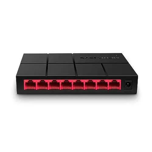 Mercusys MS108G 8-Port Gigabit Netzwerk Switch, Plug-and-Play, Lüfterlos