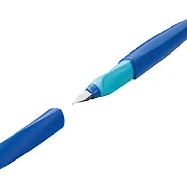 Pelikan Twist Füllhalter, Edelstahl-Feder M, inkl. Tintenpatrone, deep blue