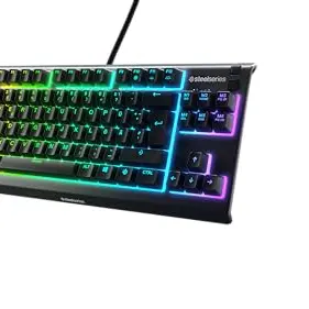 SteelSeries Apex 3 TKL - RGB Gaming-Tastatur - Kompakt mit 8-Zonen RGB - Deutsch (QWERTZ)