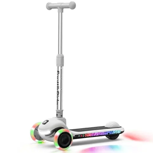 FanttikRide K9 Pro Elektroroller für Kinder 3-6 Jahre, höhenverstellbar, bis 40 Min Fahrzeit, 6 KM Reichweite, Hellgrau