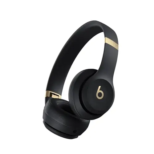 Beats Solo 4 - Kabelloser On-Ear Bluetooth Kopfhörer, bis zu 50 Stunden Akku - Schwarz & Gold