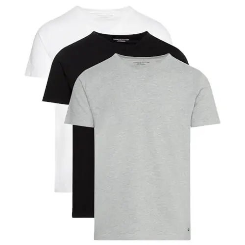 Tommy Hilfiger Herren T-Shirts 3er Pack V-Ausschnitt Kurzarm, Mehrfarbig, XL