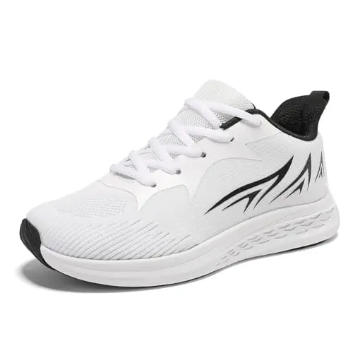 Jawixu Hallenschuhe Herren Damen Sneakers Sportschuhe Weiß Schwarz Größe 38