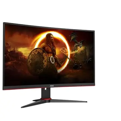 AOC Gaming CQ27G2SE - 27 Zoll QHD Curved Monitor, FreeSync Premium, schwarz-rot
