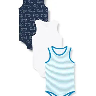 Care Body Baby Ärmellos 3er Pack Blau, Größe 62