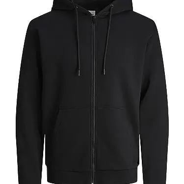 JACK & JONES Jungen Sweatjacke Jjebradley Zip Hoodie, Schwarz