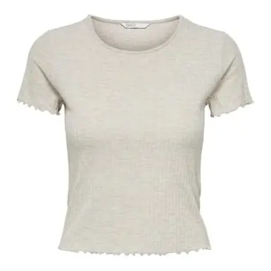 ONLY Damen Onlemma S/S Short Top Pumice Stone, Größe S