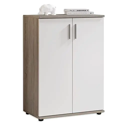 Stella Trading Bobby Kommode in Eiche Sonoma - Modernes Sideboard mit viel Stauraum