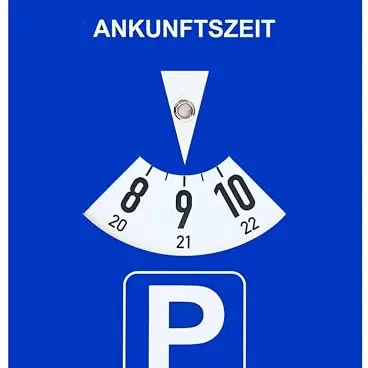 Papp-Parkscheibe aus Karton, StVO-konform, Blau, 11x15 cm, 1-50 Stück – Umweltfreundlich, langlebig, leicht ablesbar