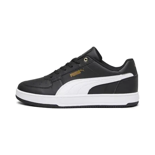 Puma Caven 2.0 Sneakers für Erwachsene, Unisex, schwarz-weiß-gold, Größe 39 EU
