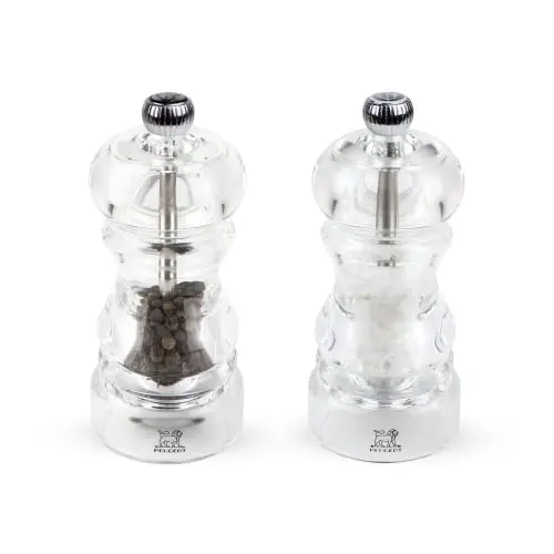 PEUGEOT Mühlenset Nancy 12 cm - Pfeffermühle und Salzmühle - Acryl Transparent