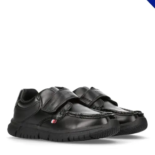 Tommy Hilfiger Jungs Low Cut Schuhe mit Klettverschluss, Schwarz, Größe 30