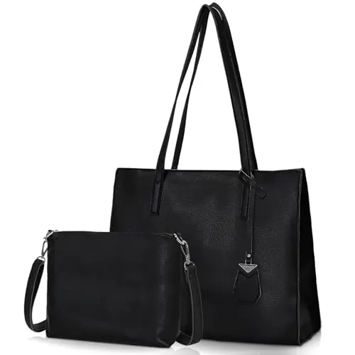 TANTOMI Damen-Handtasche Set – Lederhandtasche mit Umhängetasche, ideal für Schule, Einkäufe, Reisen oder Geschenk