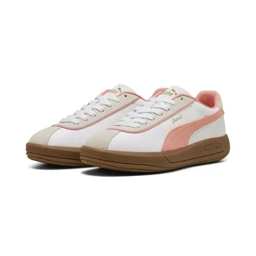 Puma Club Klassika Sneaker für Damen in Weiß/Pink und Vapor Gray