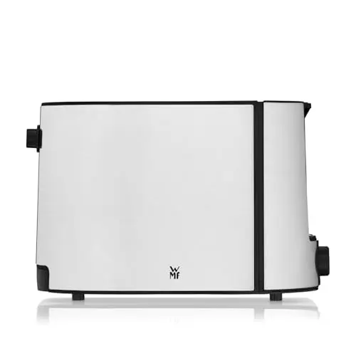 WMF Bueno Pro Toaster 2 Scheiben, Edelstahl, 6 Bräunungsstufen, Doppelschlitz, mit Brötchenaufsatz