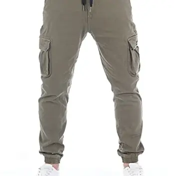 Riverso Herren Cargo Hose Slim Fit Olive W32