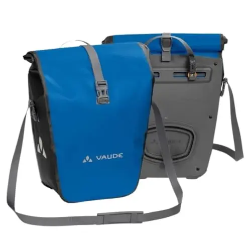 VAUDE Aqua Back Fahrradtaschen 2x24L blau – Wasserdichte Gepäckträgertaschen für hinten