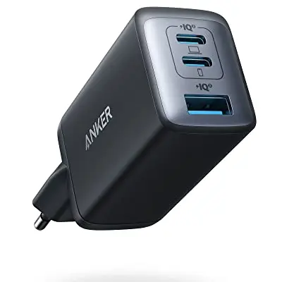 Anker Nano 65W USB-C Ladegerät, kompakt, 3-Port Schnellladegerät für iPad, MacBook, Galaxy, Pixel und mehr