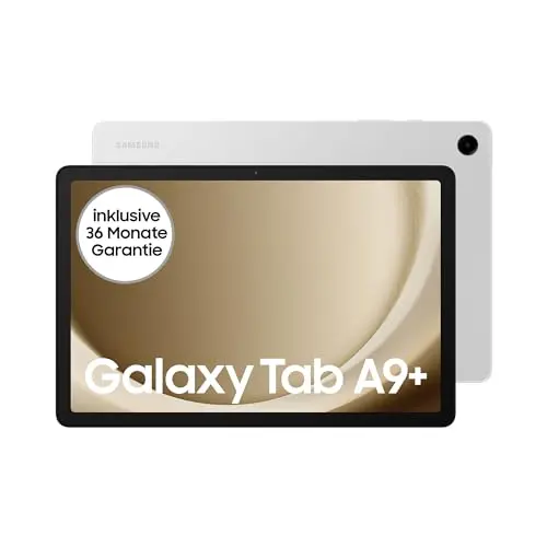 Samsung Galaxy Tab A9+ WiFi Tablet, 128 GB, großes Display, 3D-Sound, simlockfrei, Silber, inkl. 3 Jahre Garantie