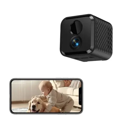 Mini 4K HD WLAN Überwachungskamera mit Nachtsicht, Bewegungserkennung & 60 Tagen Akkulaufzeit