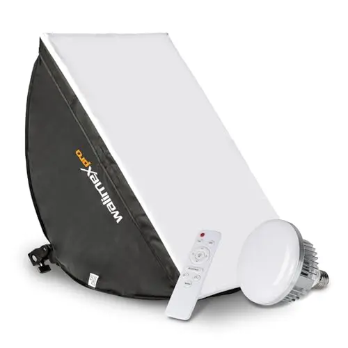 Walimex pro Softbox 40x60cm Bi Color LED mit Diffusor & Fernbedienung für Profi-Fotos & Videos