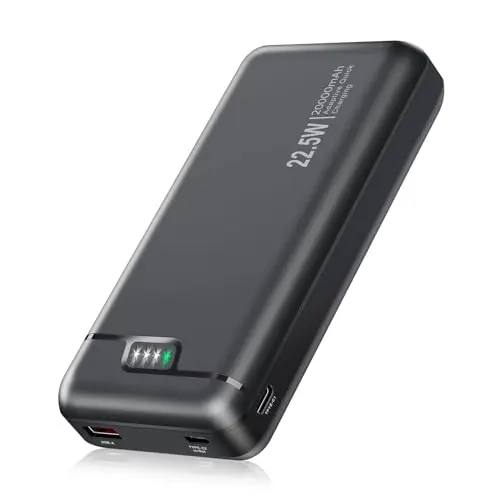 Power Bank 20000mAh mit 22,5W Schnellladefunktion für Smartphones und Tablets