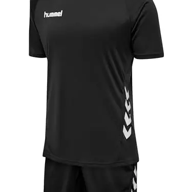 hummel Herren-Set aus T-Shirt und Shorts, Schwarz, XXL