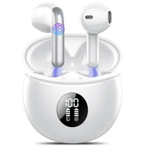 TIMU Bluetooth Kopfhörer Kabellos mit 40 Std Deep Bass - In Ear, Schwarz