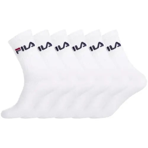 Fila Herren Sportsocken 6er Pack, Weiß, Größe 43/46