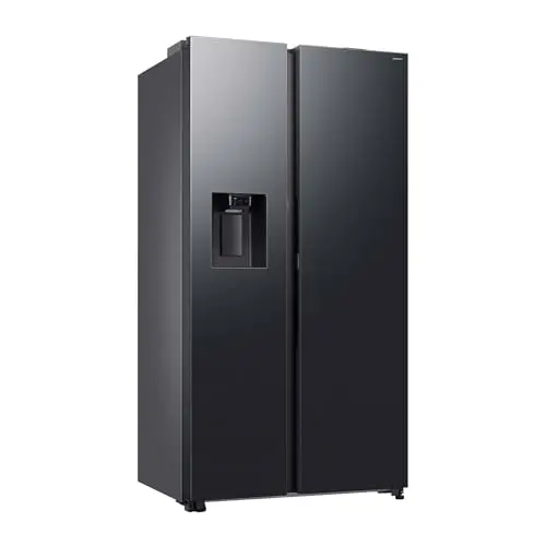 Samsung RS80F66KCFEF Side-by-Side Kühlschrank mit Gefrierfach, 634 l, Eis- und Wasserspender, AI Voice Control, Black Steel