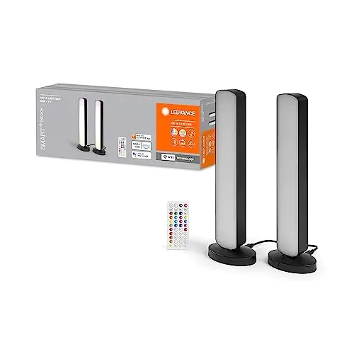 LEDVANCE SMART+ WIFI LED Stehleuchte, schwarz, dimmbar, App-steuerbar, 2700-6500K