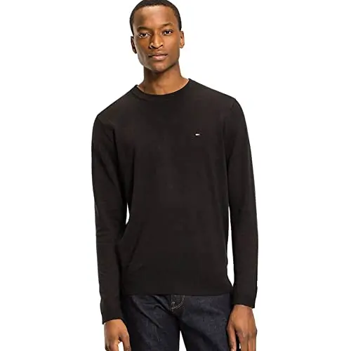Tommy Hilfiger Herren Pullover, Schwarz (Flag Black 032), Größe S