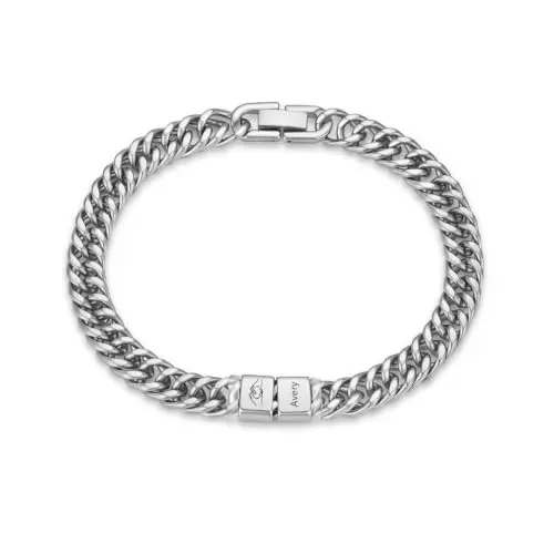 Jeweidea Personalisiertes Herrenarmband mit Namensgravur