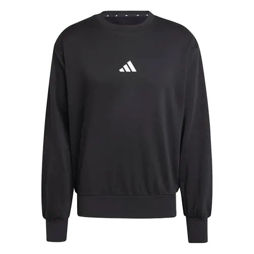 adidas Essentials Fleece Sweatshirt für Herren, Schwarz, Größe L