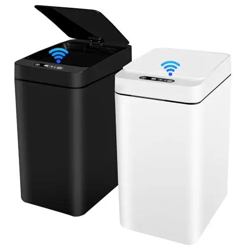 Automatischer 12L Sensor Mülleimer im 2er Set – Touchless, wasserdicht, ideal für Bad, Büro und Küche