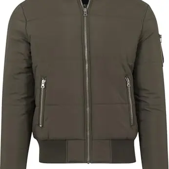 Urban Classics Herren Basic Bomberjacke, Olivgrün, L