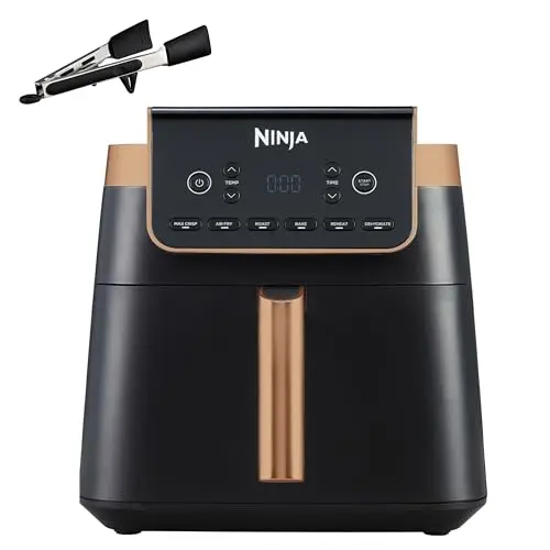 Ninja Heißluftfritteuse MAX PRO, 6,2 L, ölfrei, Schwarz/Kupfer
