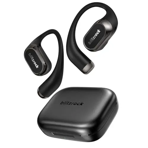 BlitzRock CT3 Pro Open Ear Kopfhörer, 40H Wiedergabezeit, Bluetooth 5.4, IPX5, Schwarz