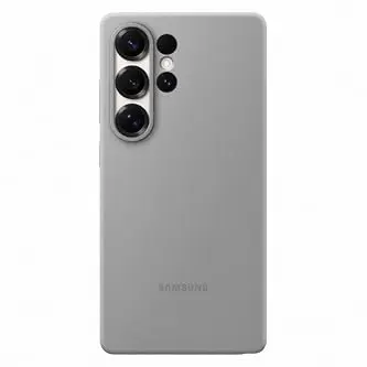 Samsung Silicone Case für Galaxy S25 Ultra, dünn und griffig, grau