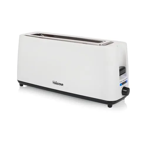 Tristar Langschlitz Toaster mit 7 Bräunungsstufen und Aufwärmfunktion, Weiß