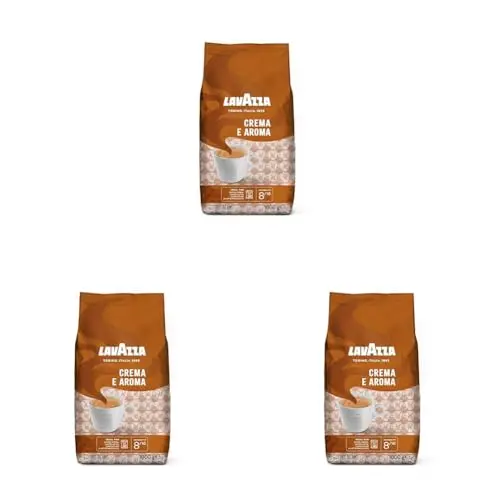 Lavazza Crema e Aroma Kaffeebohnen, Ideal für Espresso, Reicher Geschmack, Intensität 8/10, 1 kg