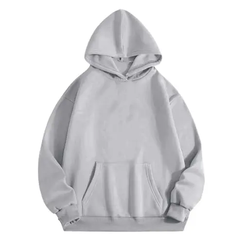 HOOUDO Damen Kapuzenpullover mit Buchstabengrafik, Langarm, Kordelzug, Rundhalsausschnitt, lässiger Sweatshirt
