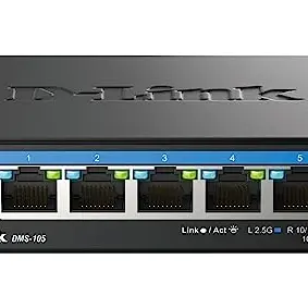 D-Link 5-Port Multi-Gigabit Desktop Switch, Lüfterlos, Kompakt, Plug & Play