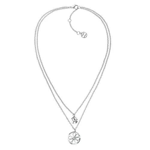 Tommy Hilfiger Damen Halskette aus Edelstahl mit Kristallen