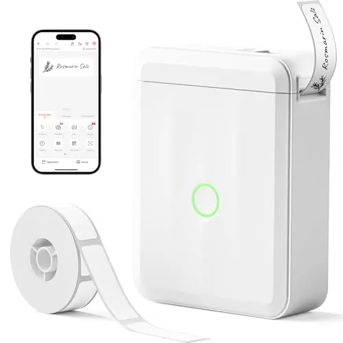 NIIMBOT D110 Etikettendrucker, Tragbares Bluetooth Etikettiergerät für Zuhause und Büro, Aufkleber Druckbreite 15mm