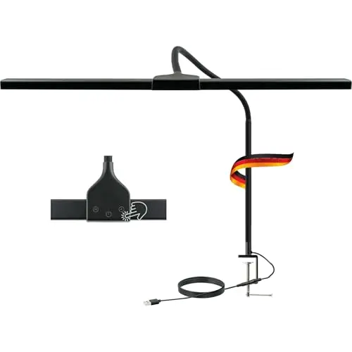 SCHWAIGER LED Schreibtischlampe mit Touchsensor und USB-Anschluss