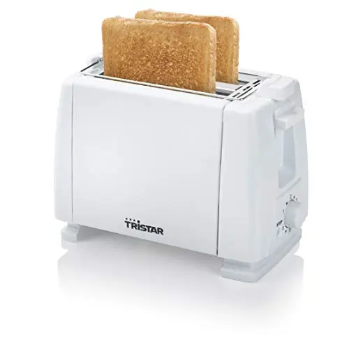 Tristar BR-1009 Toaster für 2 Toast-Scheiben, 6 Bräunungsstufen, Aufwärmfunktion, Weiß
