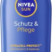 NIVEA SUN Sonnenlotion LSF 30, wasserfest, mit Vitamin C & Hyaluron, 48h Feuchtigkeit, schnell einziehend, ohne weißen Film, 200 ml